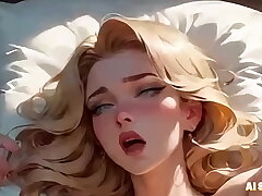 Romping a super-hot blonde Chick and blowage &vert; Chick orgasms with fat cock &vert; Virtual Sex [AI generated]