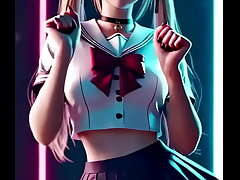 Marie Rose's Jiggish Dance (T-ara - Bo Squeak Bo Peep) &vert; DOA &vert; Three dimensional Dance &vert; AI Generated &vert; Uncensored Hentai Costume play