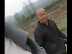 The crazy baby tempt the old boy to find pleasure in the wild