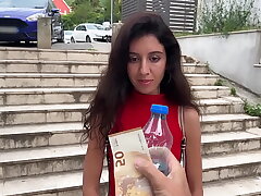 Hottie Plays Street Game and Gets Tempting Suggest - Blow , Rough Fuck-fest and Internal ejaculation