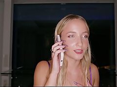 Uber-sexy School Gal Waits for Us with a Toy in Her Bootie for Us to Plow Her Hard - Chloe Chevalier