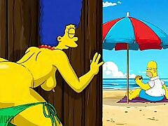 Married Housewife Gets Pulverized By Everyone Except Her Hotwife Husband. Finest Cartoon Compilation. Simpson Parody