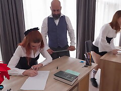 Unconventional Lessons at a Intimate University for 2 Red-haired Students.