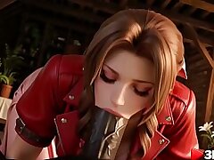 Aerith Gainsborough likes getting plumbed by a immense ebony lollipop [AI]