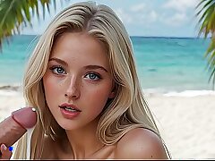 Thick Congenital Boobs Amazing Light-haired Nail - AI generated