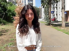 Sweetheart Katty West asks Random Guy to Cum on Her Face for a Public Cumwalk