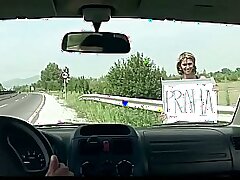 Street s series. Hitchhiking chick in trouble. Amanda Vamp Part 1. Taking hold of her at the side of the road.