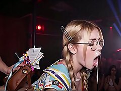 Teens came to a cosplay soiree to dance, but they were crammed with tons of cum!!! (Ai generated)