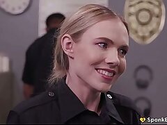 SPANKBANG GOLD - Cheating Super-fucking-hot Cop Group-fucked By Whole Cop Power