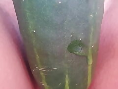 IT WAS HOT, I OPENED MY LEGS WELL Sans Undies WITH MY SHAVED PUSSY, I GOT THE CUCUMBER WHICH WAS Highly Humid AND I PUT IT IN THE BIG PUSSY I HAVE, AND I ROSE A LOT. A Sheer pleasure .