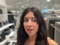 Risky Fitting Apartment Hookup and Public Cumwalk in a Attire Store Total of People