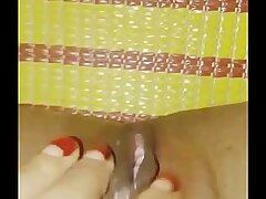 Submerged thumbs make cock-squeezing pussy spunk