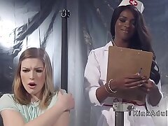 Black nurse anal invasion fucks brown-haired patient