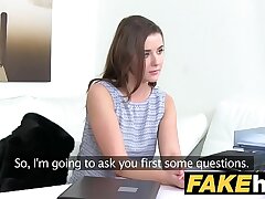 Female Agent Super-sexy model gets her first taste of steamy agents wet vag