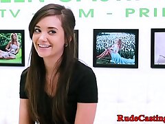 Brutal casting audition for hardfucking teen