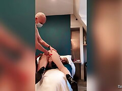 Alice cutely make suck off to toy and her coochie is flowing