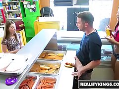 RealityKings - Cash Talks - (Adrian Maya) and (Alice March) - Warm Mutt Stand