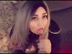 Bbw sucks tinder dates sausage and gets cum on her face