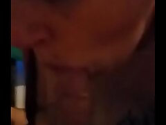 Topless hot blowjob