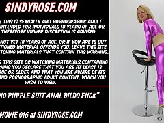 Studio purple suit ass fucking dildo smash