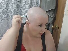 Fabulous Mature  Submissive Camgirl TheSweetSav Shaving Her Head Sleek