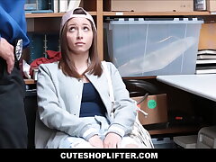 Adorable Teenie Caught Stealing a. Drilled Rock-hard By Super-naughty Security Guard