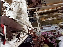 Man helps change ebony sweetheart clothes and penetrates her hard