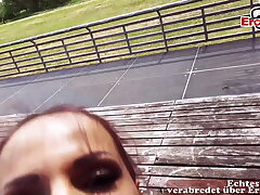 German Nubile with hefty boobs pick up for a super hot point of view ooutdoor pound