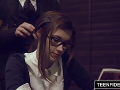 TEENFIDELITY - Student Sweetie Alaina Dawson Creampied on Teacher's Desk