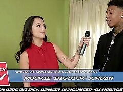 BANGBROS - Chinese Reporter Mi Ha Takes On Mookie's Big Dark-hued Man sausage