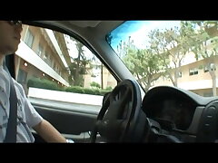 Older creep woos 2 hot blondes to deepthroat him dry