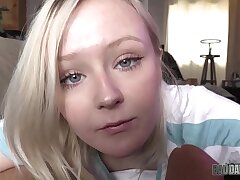 Diminutive Towheaded Teenage GETS Poked BY HER FATHER! - Featuring: Natalia Queen
