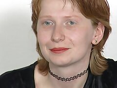Lovely redhead teenager gets a lot of cum on her face - 90's retro plow