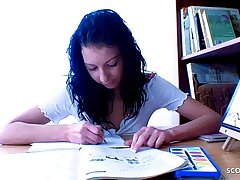 Lovely Cherry Damsel Barely legal seduce to Fuck by elder Teacher in Classroom