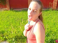 Stranger desired to prank me, but... I pick up him from street and deep-throat his cock then permit him poke me in rubber