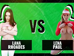 Battle Of The Babes - Lana Rhoades vs Lena Paul - The Ultimate Bouncing Hefty Inborn Tits Competition