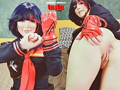 Ryuko Matoi was fucked by Bare Professor in all crevices until rectal creampie - Cosplay KLK Spooky Boogie