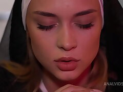 Awakening of a Succubus from the insides of the soul of nun Loren Strawberry! Anal curse NRX134