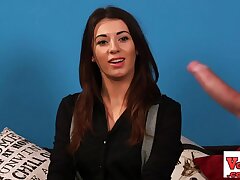 Elegant english spycam converses to tugging loser