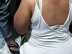 Before I leave I'm going to say goodbye to my neighbor and she deep-throats my cock