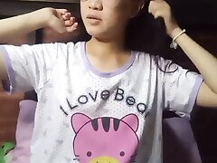 Asian adorable girl horny at home 339