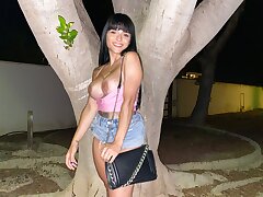 AFTERPARTY with Nadja Lapiedra Anal invasion PUBLIC Pulverize IN SPANISH STREETS, then we sneak into a pool to finish and cum inwards t