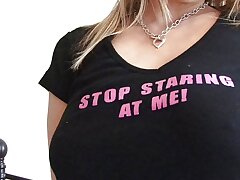 This crazy housegirl loves to apply strawberry yogurt on her big mammories