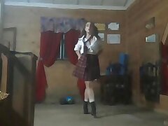 Schoolgirl humiliates her cuckolded beau