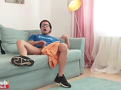 Fakehub - Supah sizzling British Indian babe Marina Maya cleans the spunk off college room friends glasses after jacking accident