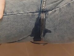 She urinates in her jeans and makes him excited