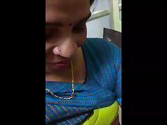 Indian Cougar fingered by partner in office in toilet