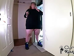 Super-steamy Grubby Plump SMOKES AND Pees IN HER CLOSET WHILE SHAKING HER Ample Donk