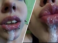 Before Christmas, the snigurochka makes a oral pleasure to her Santa Claus and swallows man-lava