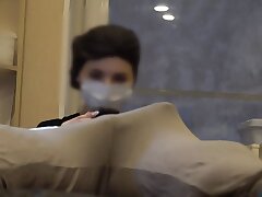 Erection spear flash at a beautician appointment